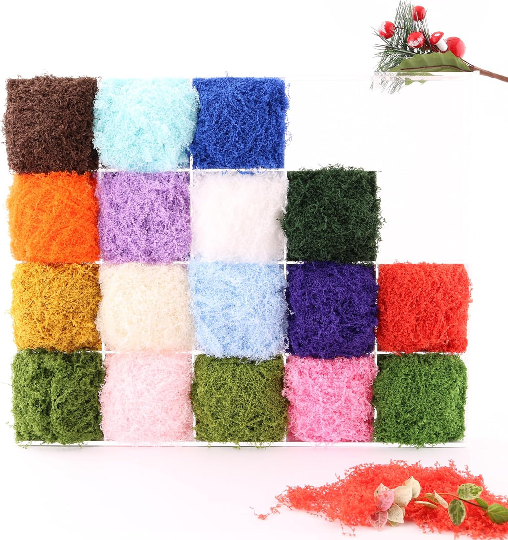 Caiyjhao Artificial Moss Crafts Fake Bryophytes are Used for Flower Wall Decoration, Any DIY, Fairy Garden, Wedding, Woodland Party Desktop, Glass Vase Filler (Pink 3.5oz)