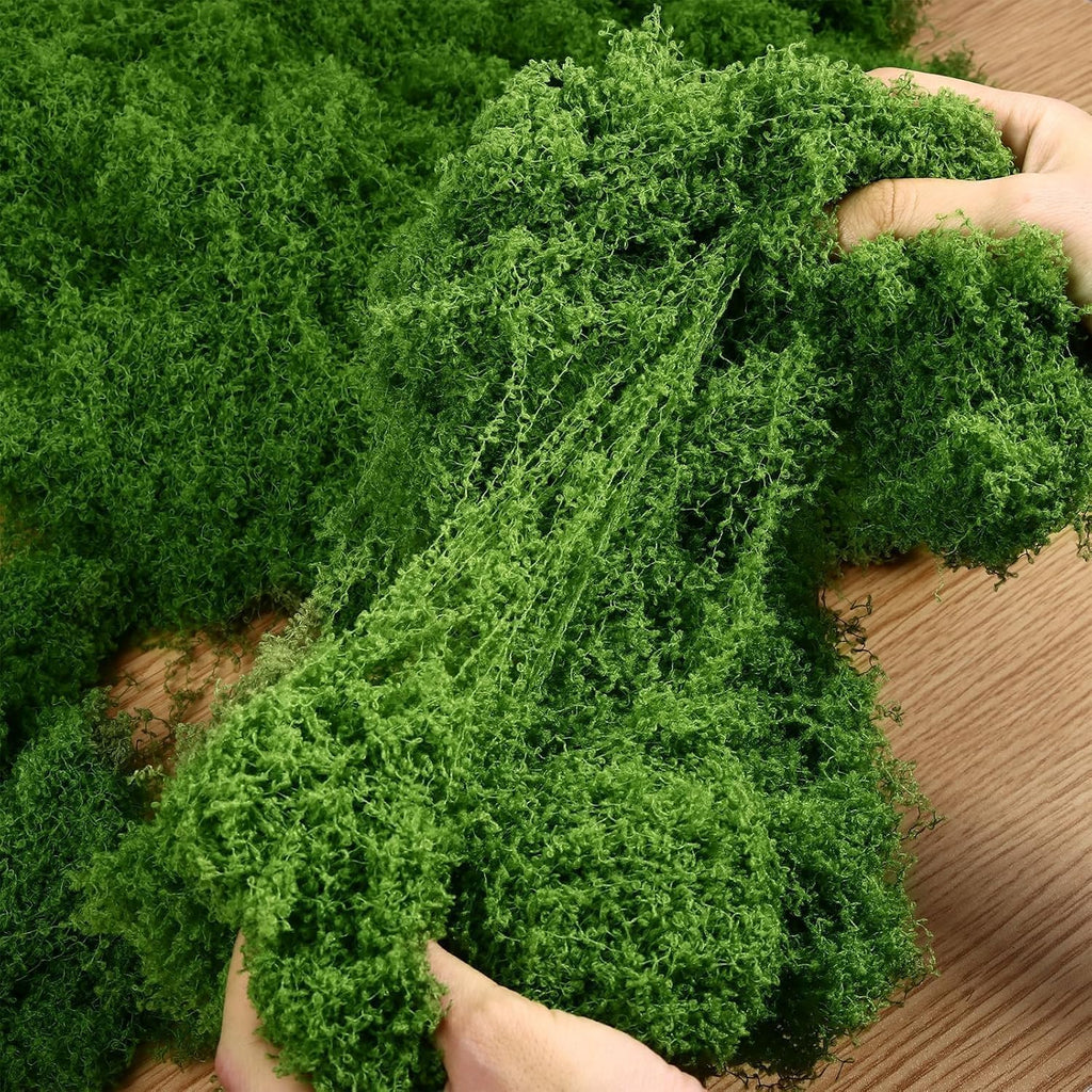 Fake Green Moss for Potted Plants, Artificial Moss, Preserved Moss for DIY Decorating Craft Art Potted Wedding Accessories Fairy Garden Accessories, 1.76oz