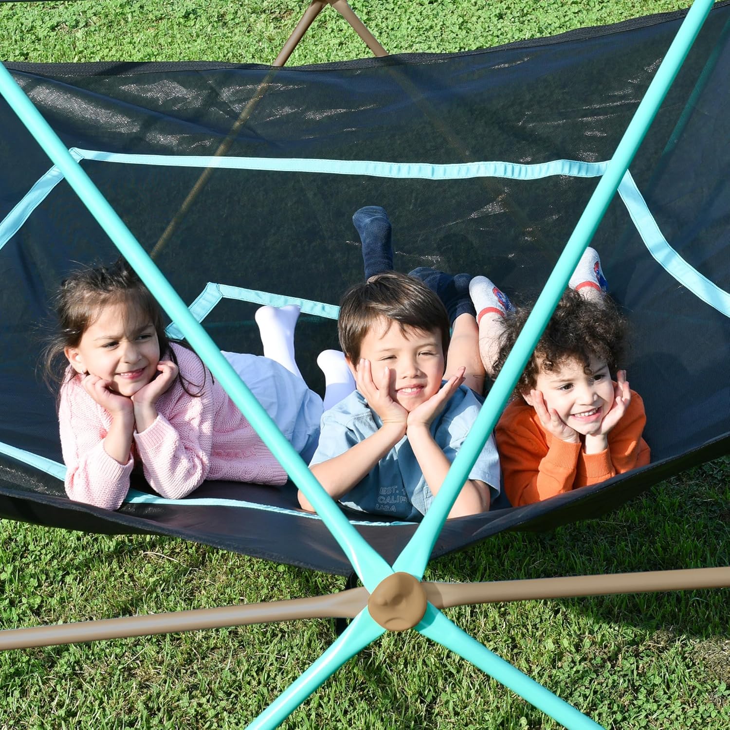 Merax 13FT Climbing Dome with Hammock, Outdoor Geometric Dome Climber Play Center for Kids 3-10 Supporting 1000 lbs, Easy Assembly Jungle Gym