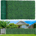 Artificial Boxwood Roll Panels,48"x 140"(47 sq.ft) UV-Anti Faux Ivy Leaves Privacy Fence Screen Grass Wall Roll Panels for Indoor Home Decor and Outdoor Garden Backyard