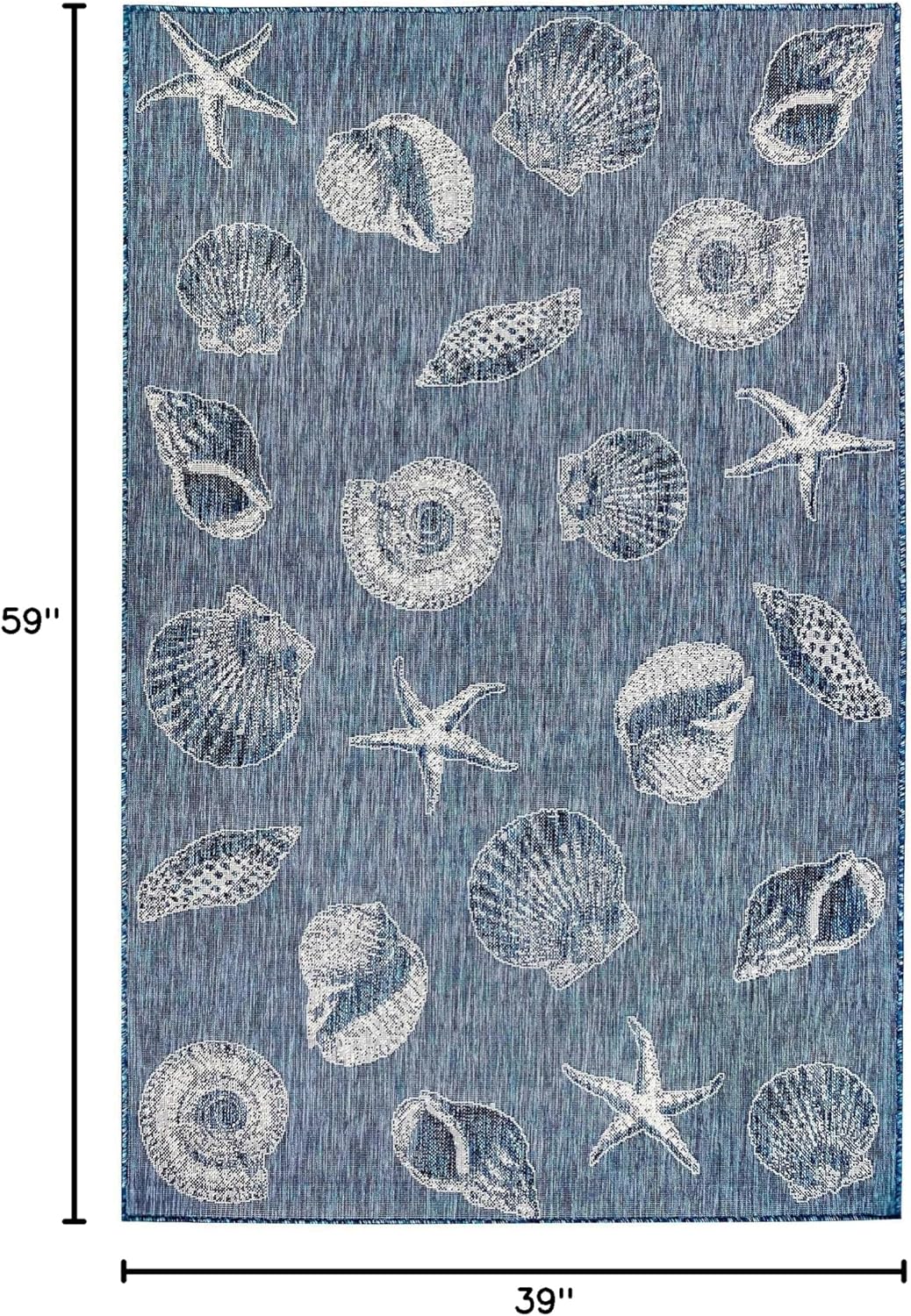 Liora Manne Shells Navy Indoor Outdoor Area Rug, 3'3" x 4'11"