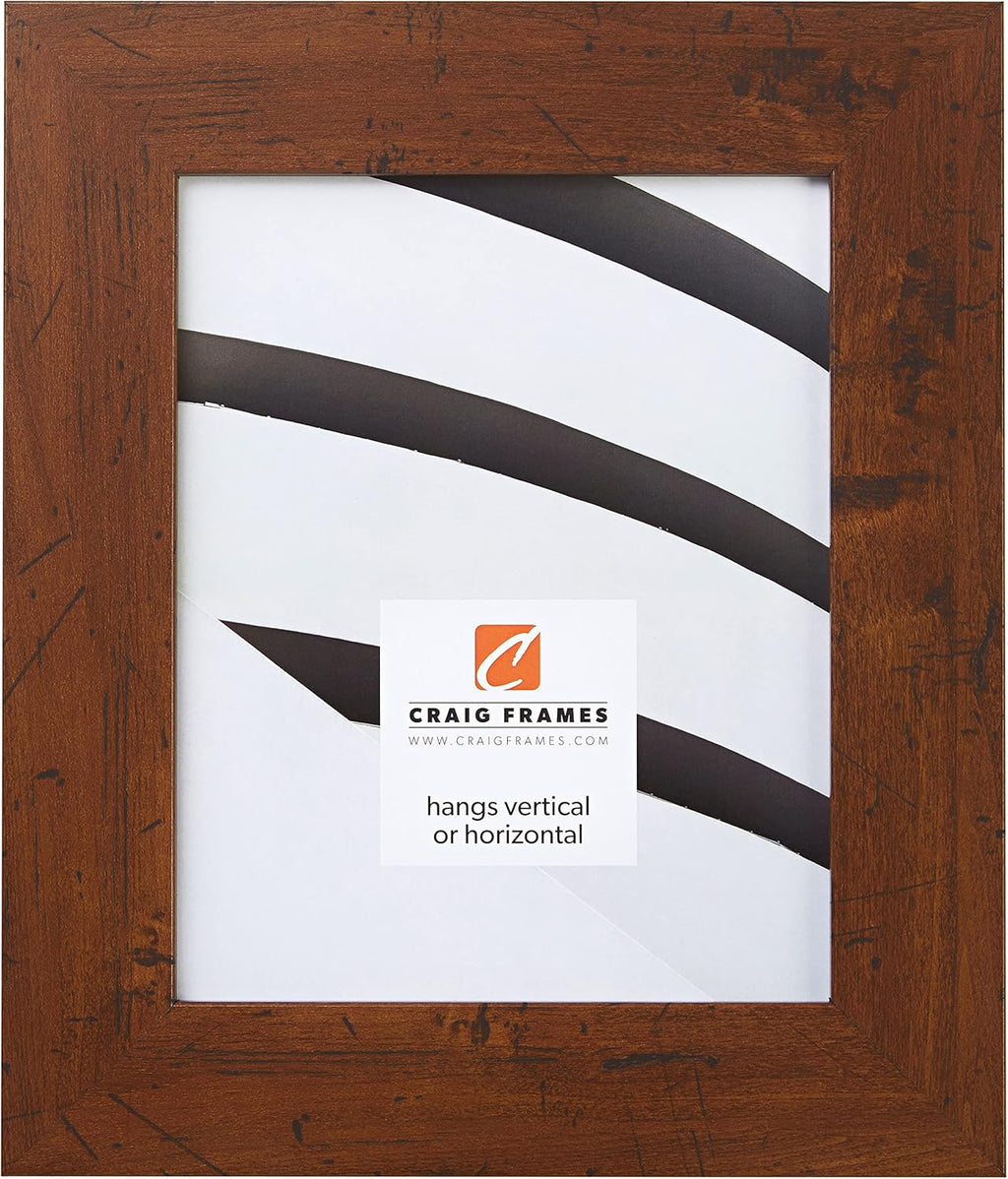 Craig Frames Bauhaus 200, 17x22 Picture Frame, Rustic Dark Walnut