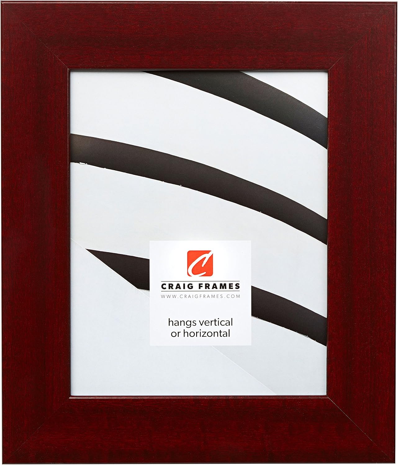 Craig Frames Bauhaus 200, 12x12 Picture Frame, Red Mahogany