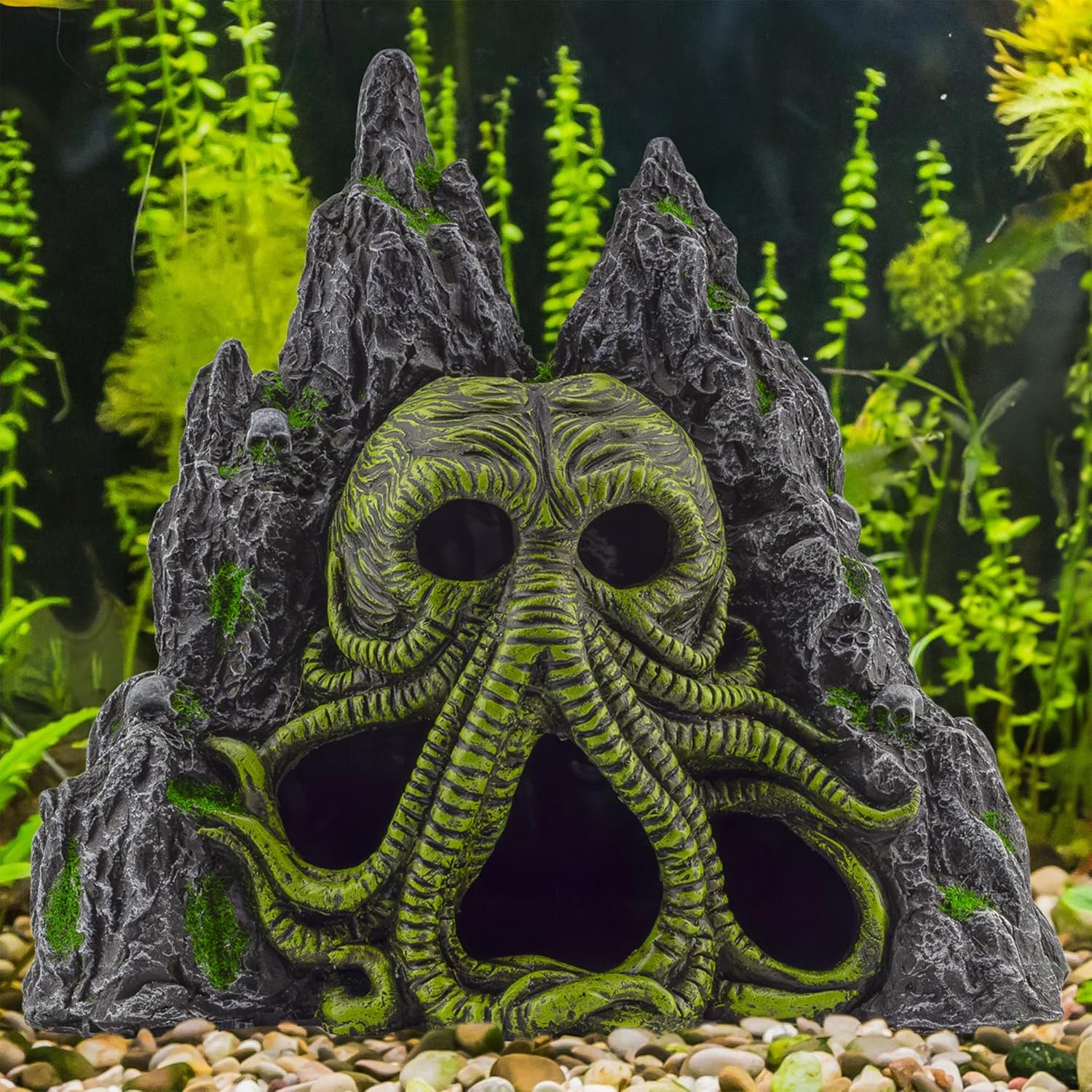Toy Vault Cthulhu Monster Aquarium Cave Hideaway Fish Tank Decor, H.P. Lovecraft Themed