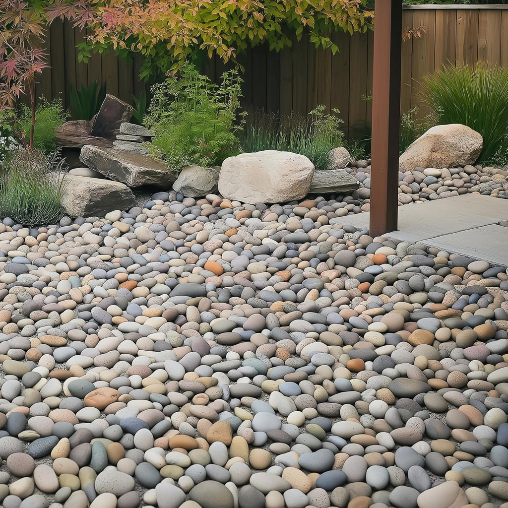 MSI Decorative Polished Multicolor Pebbles, 1 inch - 2.5 inch, 40 lb. Bag
