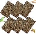 kathson 6Pcs Cork Tile Background Bark 11.8”Lx7.9”W Reptile Tank Background Terrarium Backdrop Wall Decor Natural Reptile Climbing Mat for Spider Gecko Lizard Chameleon Bearded Dragon Turtle Snake