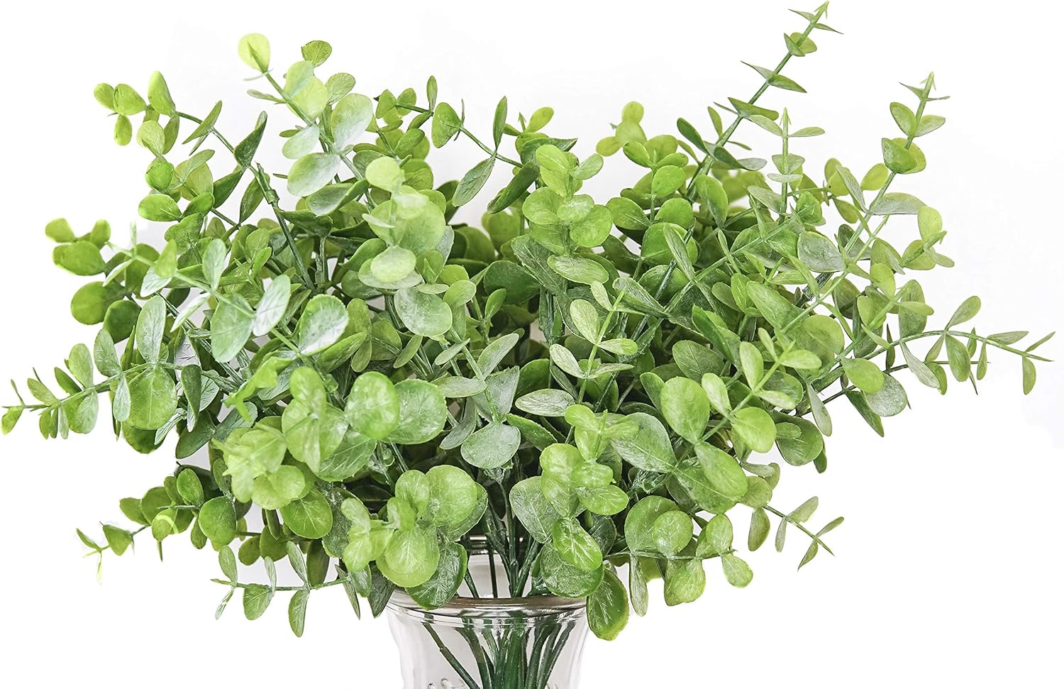 Artificial Farmhouse Eucalyptus (Pack of 3),Artificial Farmhouse Greenery Stems Fake Plants Foliage for Farmhouse,Home,Garden,Office,Patio,Wedding and Indoor Outdoor Decoration(Green)