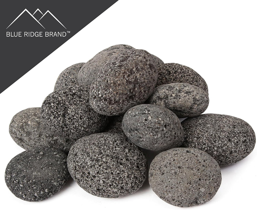 Lava Rock - 50-Pound Tumbled Lava Stones - 2" Black/Gray Lava Pebbles - Volcanic Rock - Landscaping Rocks - Medium