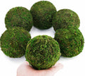 BYHER Decorative Moss Balls Set - Fake Moss Balls for Bowl Fillers, Centerpiece Decor, Home Decor, Vase Filler, Wedding Decor, Table Arrangement, Coffee Accents, DIY Crafts (Large - 3.2"-Set of 6)