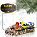 Clear Bird Feeders for Window Viewing Inside - Window Bird House Feeder with Suction Cups - Balcony Birdhouse Feeder with Tray - Easy to Use for Wildlife Lovers, Birding, Kids, Cat, & Elderly