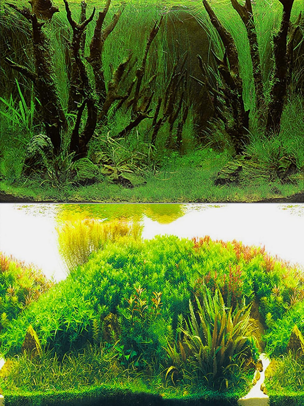 ELEBOX Fish Tank Stickers Wallpaper Seaweed Background Aquarium Background Decoration Water Plants Fish Tank Background 15.7"x 40"