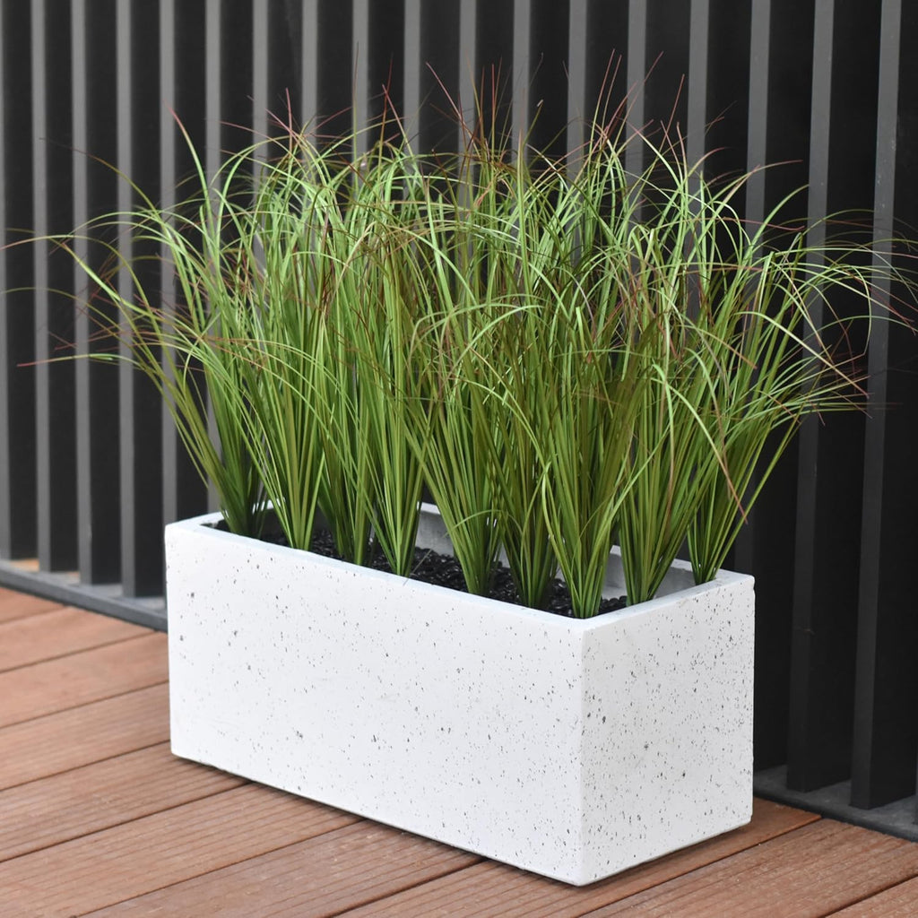 8PCS Artificial Plants, Shrubs Wheat Grass Greenery Stems for Home Decor, Fake Tall Grass Plant for Outdoor Indoor Decor