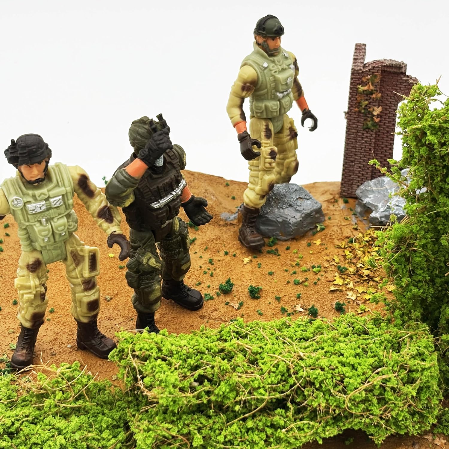 DIY Miniature Shrubs Bushes Foliage Terrain Model Kit Sand Table Simulation Landscape War Gaming Terrain Decoration Railroad Scenery War Gaming Scenery