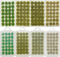 Woohome 112 PCS Static Grass, 4 Color Bushy Tuft Flower Cluster Vegetation Groups for DIY Architecture Building Model Train Landscape Railroad Scenery