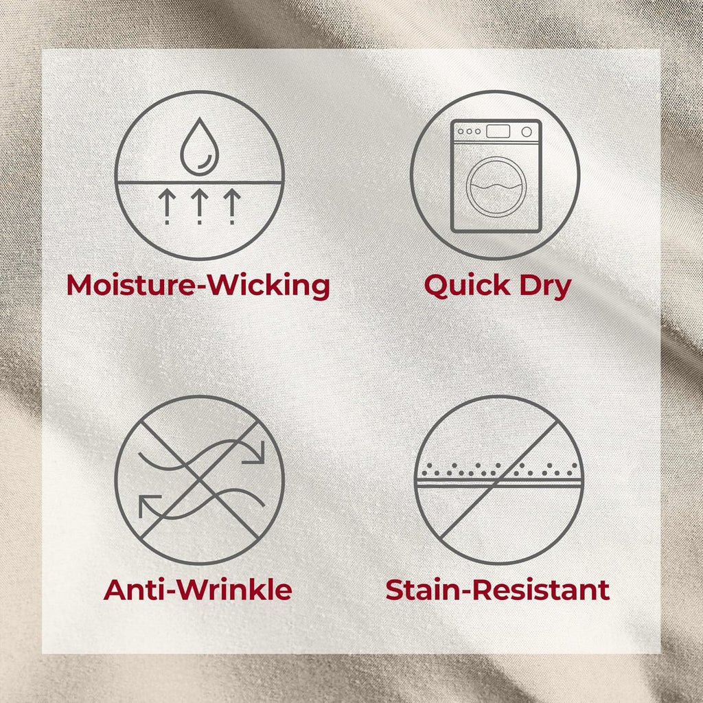 Mellanni Twin Sheets Set - 3 PC Iconic Collection Bedding - Hotel Luxury, Extra Soft, Cooling Bed Sheets - Wrinkle, Fade, Stain Resistant (Twin, Beige)