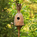 Copper Colored Birdhouse Garden Stakes (Pineapple)