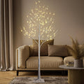 Lighted Birch Tree 8FT 132 LED Artificial Tree for Decoration Inside and Outside, Home Patio Wedding Festival Christmas Decor, Warm White