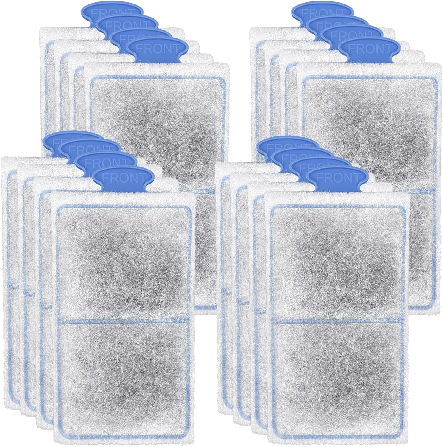 driamor 16 Pack PF-S Filter Cartridges Compatible with PF10 Power Filters, Small Fish Tank Filters Cartridge Replacement with Zeolite