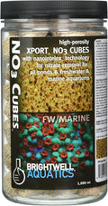 Brightwell Aquatics Xport-NO3 Cubes - ½” Cubes, Sulfur Doped, Activated Denitrification Media, 1000-ML (XPCubeN1000)