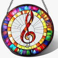 8'' Musical Suncatcher Ornament, Stained Glass Window Hanging, Suncatchers for Windows Hanging Ornaments | Music Teacher Gift, Music Lover Gift, Piano Teacher Gifts, Musician Gifts