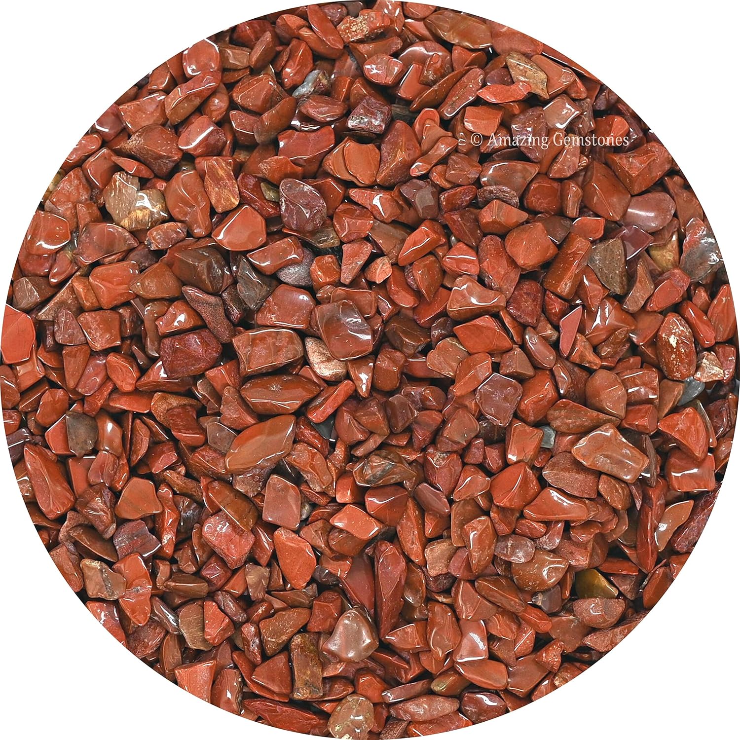 Amazing Gemstone Red Jasper Crystal Chips Aquarium Gravel Rocks - Red Jasper Chips Bulk Fish Tank Gravel, Small Tumbled Stone Chips and Tiny Crystals for Decoration (AAA Grade) (1000+ Carat Chips)
