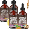 Black Walnut Wormwood Cleanse Drops - Liquid Soursop, Garlic, Pumpkin Seed, PAU D'Arco, Oil of Oregano, Turmeric, Berberine, Neem Extract, Hull Bark, Tincture - 8oz