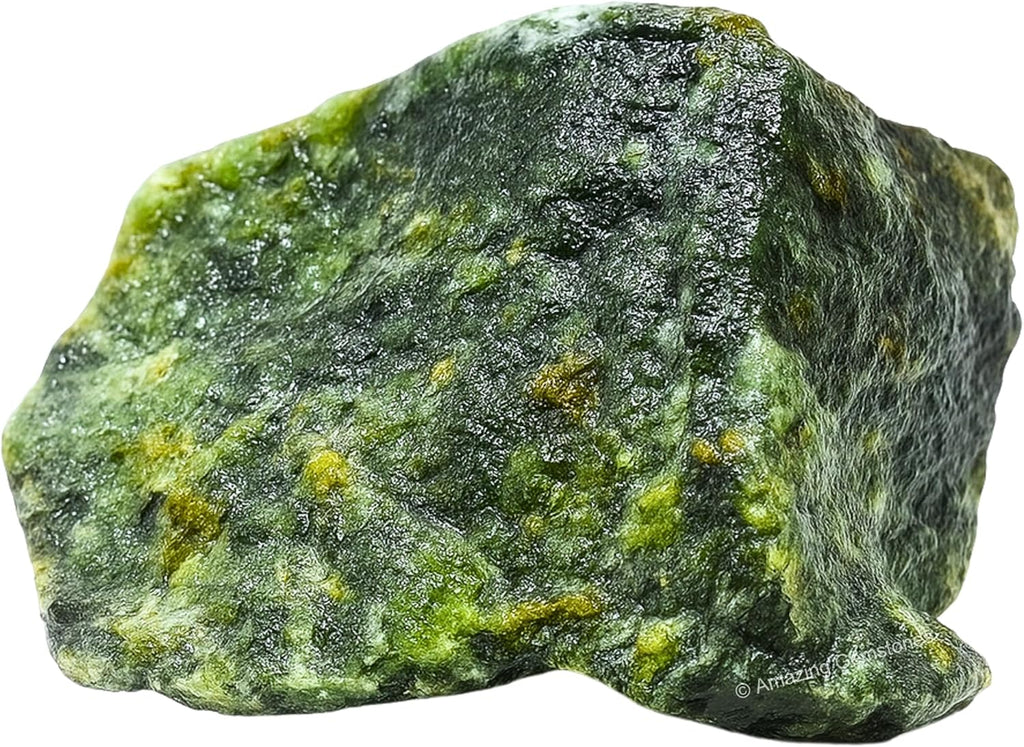 Amazing Gemstone Green Jade Raw Crystals and Healing Stones, Natural Rocks for Tumbling - DIY Raw Stones and Crystals, 2 Pieces
