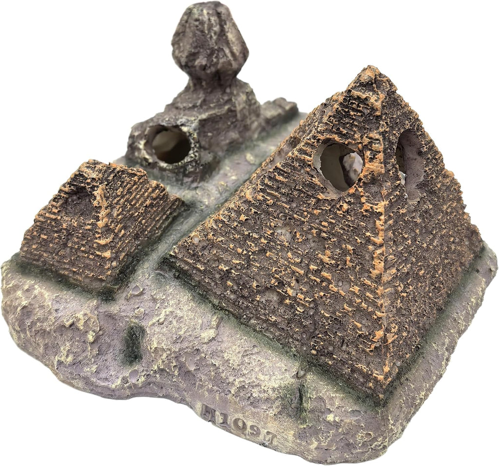 M2cbridge Aquarium Decor Castle Shipwreck Ornament Underwater Landscape(Egyptian Pyramid)