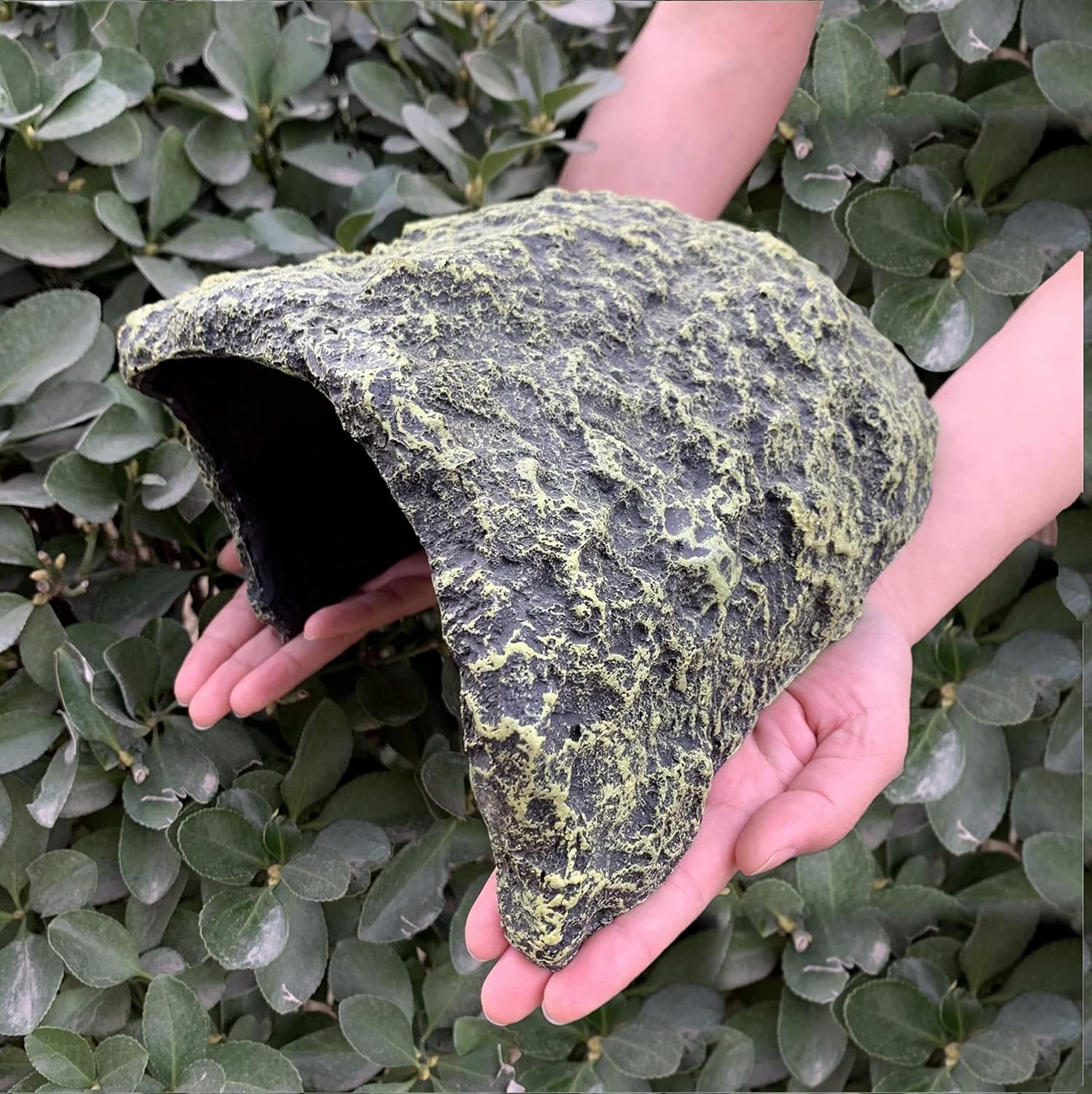 Oversize Reptile Hides and Caves Resin Aquarium Habitat Hideouts Large Hiding Cave Lizard Hiding Spot for Bearded Dragon Snakes Tortoise Aquarium Terrarium Hideaway