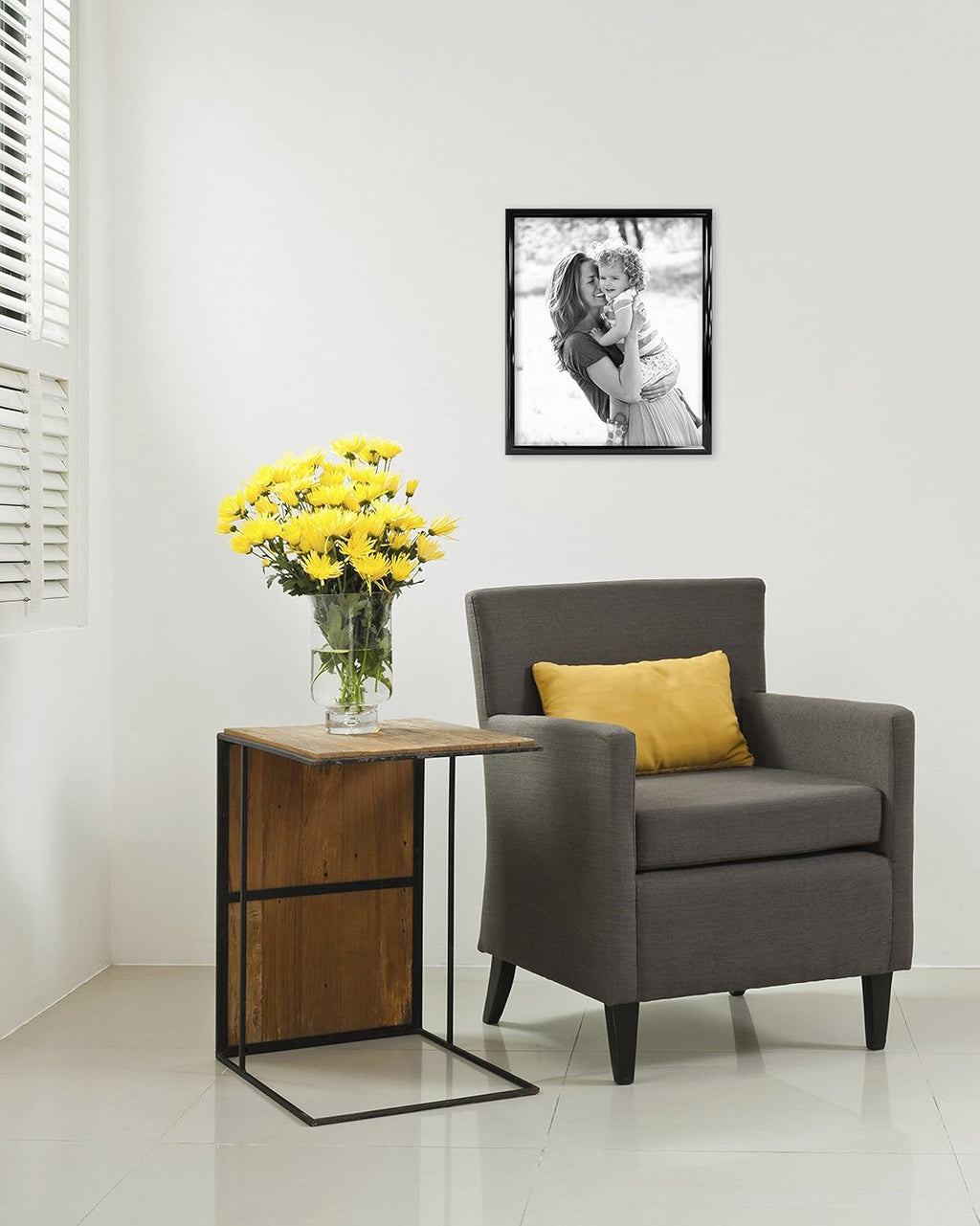 MCS Trendsetter 20x24 Poster Frame Black High-Gloss, Vertical & Horizontal Wall Hanging Large Picture Frame for Photos, Posters & Art Prints (1-Pack)