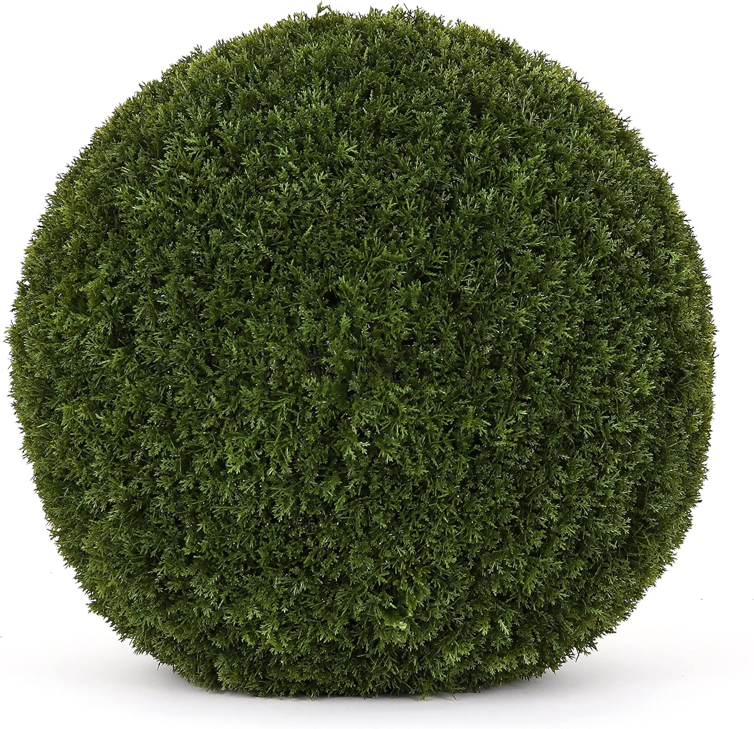 3rd Street Inn XXL Cypress Topiary Ball - Artificial Plant Set - Indoor/Outdoor Wedding Party Decor - Faux Foliage Garden Sphere - Tree and Bush Substitute (21")