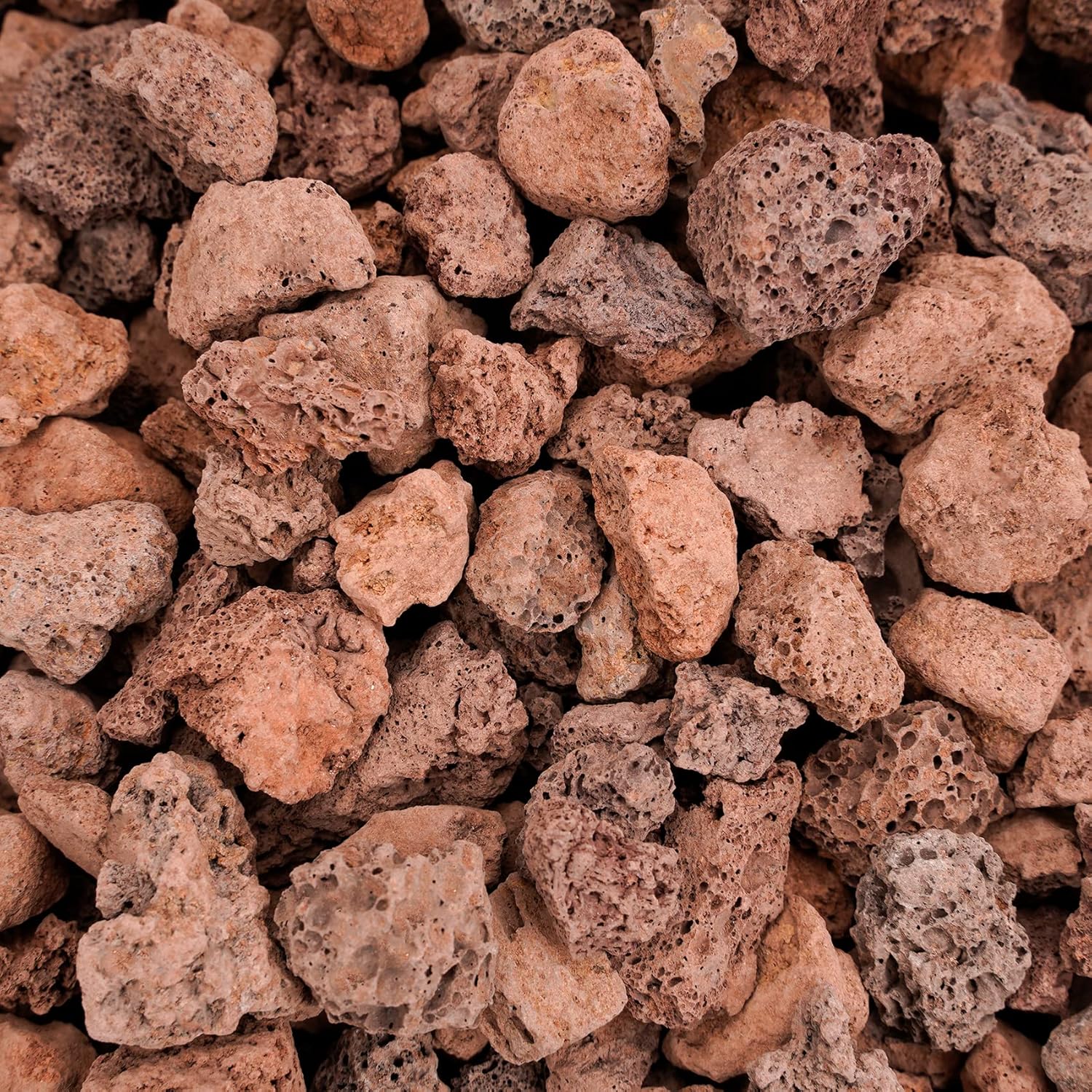 onlyfire Red Lava Rock 10 Pounds Volcanic Lava Stones for Indoor Outdoor Fire Pits Fireplaces Gas Grill and Landscaping, 0.4-0.8 Inch
