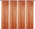 Sugargirl Orange Sequin Backdrop Curtain 4 Panels 2FTx8FT Glitter Orange Background Drapes Sparkle Photography Backdrop for Party Wedding Birthday Wall Decoration
