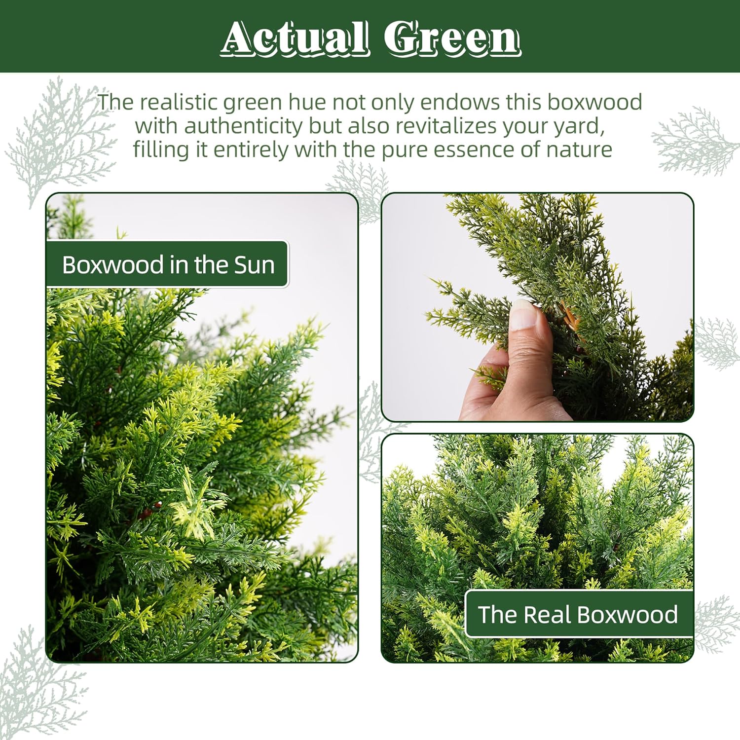 28inch Artificial Cedar Christmas Tree, Norfolk Pine Tree. 4 Sets Faux Cypress Topiary with Spikes Outdoor Christmas Tree Front Porch Decor, Fake Shrubs Planters, Christmas Pot Fillers Urn Filler