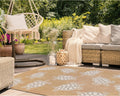 Liora Manne CARMEL Indoor/Outdoor Power Loomed Synthetic Blend Low Profile Area Rug - Transitional Coastal Turtle Decorative (Seaturtles Sand) (6'6" x 9'4")