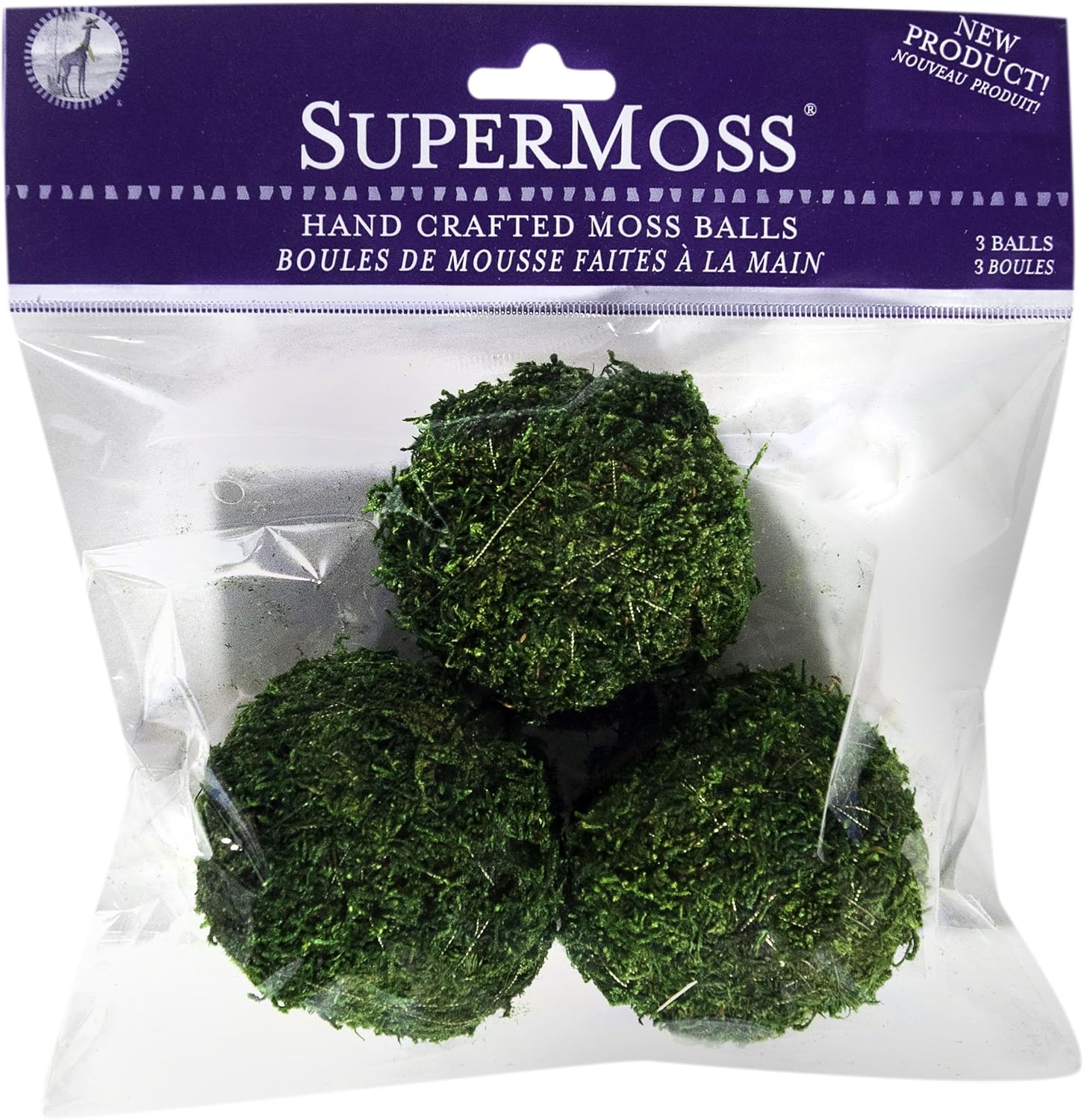 SuperMoss (21806) Moss Balls, Fresh Green, 2.5" (3 pack)