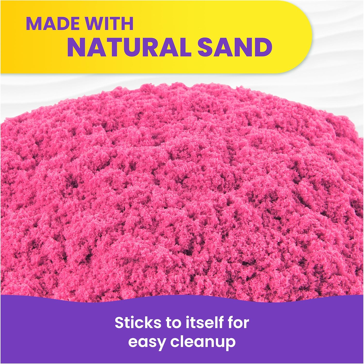 Kinetic Sand, 2lbs Pink Play Sand, Moldable Sensory Toys for Kids, Resealable Bag (Packaging May Vary), Holiday Gifts & Stocking Stuffers for Kids Ages 3 and up
