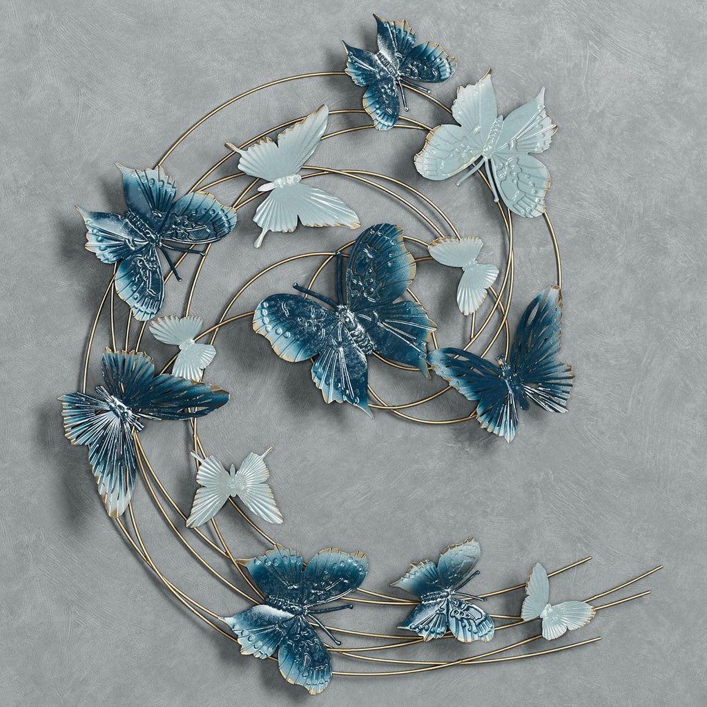 Touch of Class Butterfly Journey Blue Wall Art Sculpture