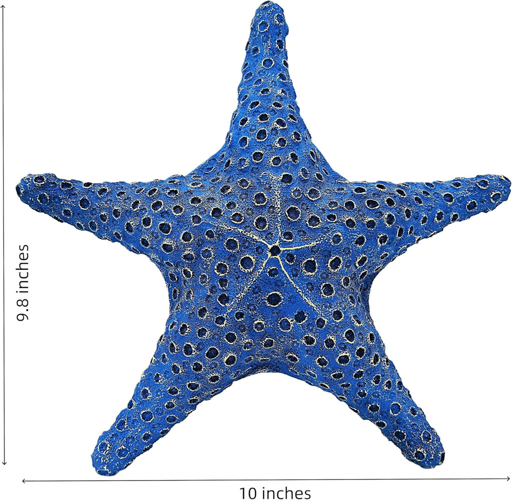 VVGIFTS Blue Ocean Beach Decoration Starfish Resin Wall Hanging Decoration (RoyalBlue)