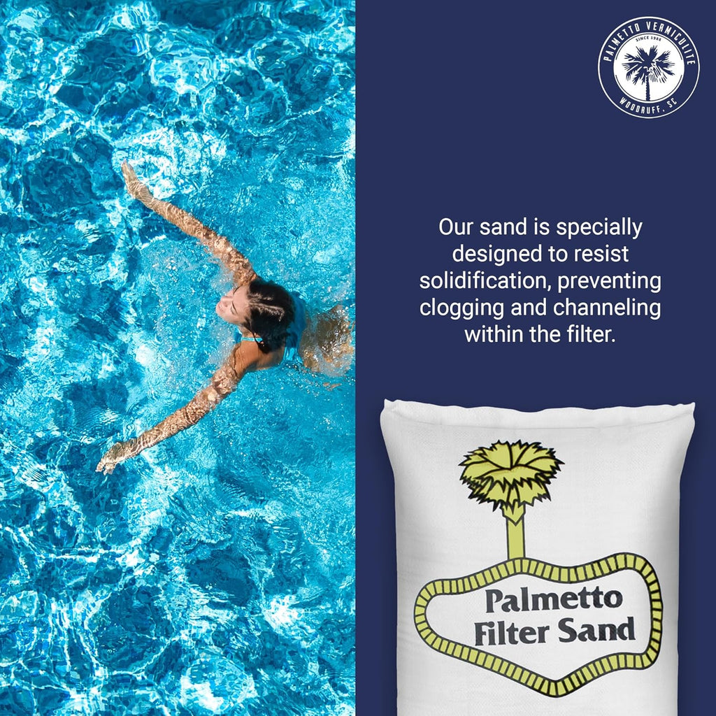 Palmetto 4 Pack Pool Filter Sand for Residential and Commercial Pumps, 50 lbs