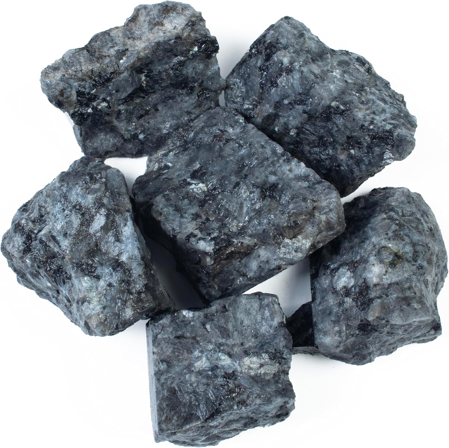 Crocon Larvikite Rough Bulk Natural Stone Raw Gemstone Tumbling Cabbing Polishing Gem Mining Energy Generator Chakra Balancing Reiki Healing Good Luck Home Office Decor Weight :-1Lb Approx