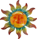 JOYBee Metal Sun Face Wall Art Decor-Sunface all Decor-Home Decor Artistic Sun Face Metal Wall Sculpture for Indoors or Outdoors Kitchen Farmhouse patio porch (13.25 * 12.5inch)