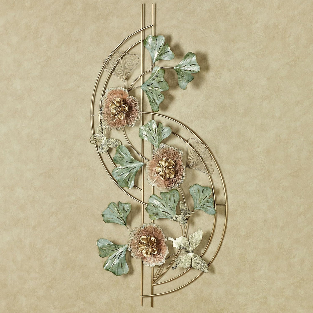 Touch of Class Zen Blossoms Flower Metal Wall Art Sculpture | Floral Style Hanging Decor for Bedroom, Living Room, Bathroom, Hallway, Foyer | Botanical Artwork