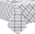 Heavy Duty Vinyl Tablecloth with Flannel Backing Waterproof Oil-Proof Plastic Table Cloth Stain-Resistant Wipeable Rectangle or Square Table Cover for Indoor and Outdoor (Green Plaid,54x54 Inch)