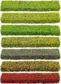 Woohome 7 Color Miniature Shrub Strips Static Grass Tuft Static Shrub Vegetation Groups DIY Miniature Colorful Flower Cluster for DIY Model Train Landscape Railroad Scenery