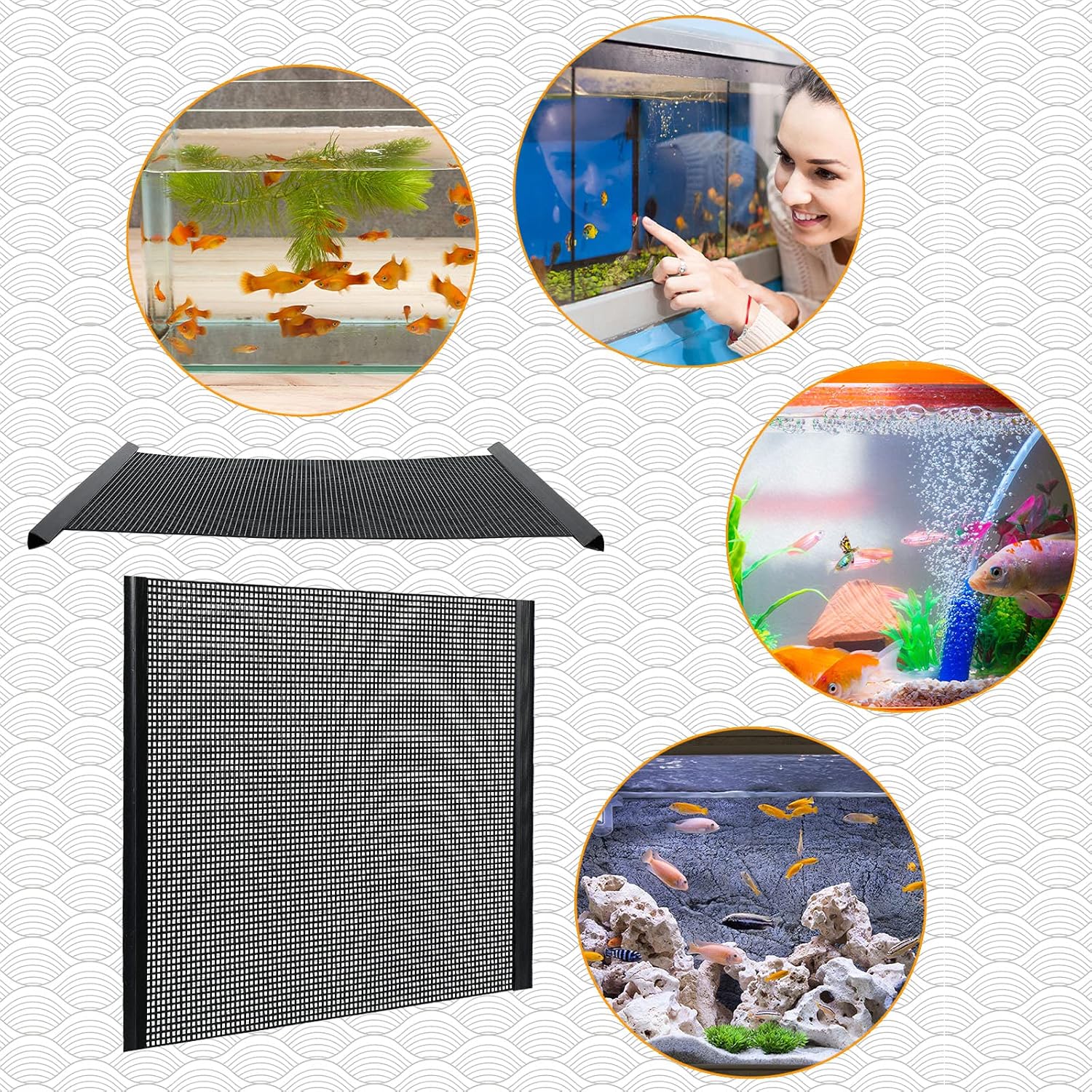 4 Pieces Plastic Mesh Sheets for Embroidery Black Fish Tank Divider Screen Craft Mesh 10 Pieces Binding Bars Sliding Bars for Embroidery Crafting Knit and Crochet Projects