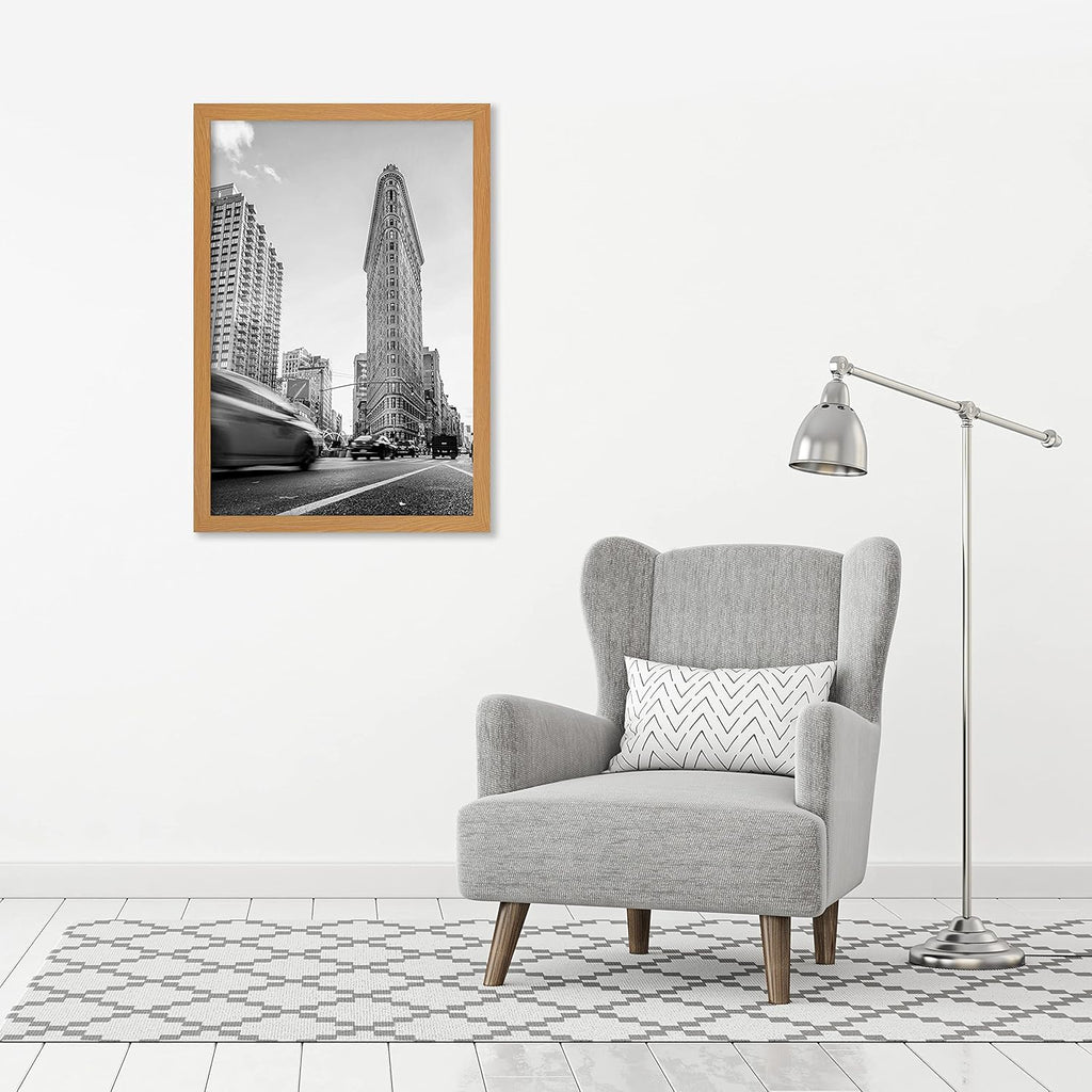 Americanflat 24x36 Poster Frame with Polished Plexiglass - Wide Picture Frames Made of Engineered Wood for Vertical or Horizontal Wall Display - Epic Collection - Dark Oak