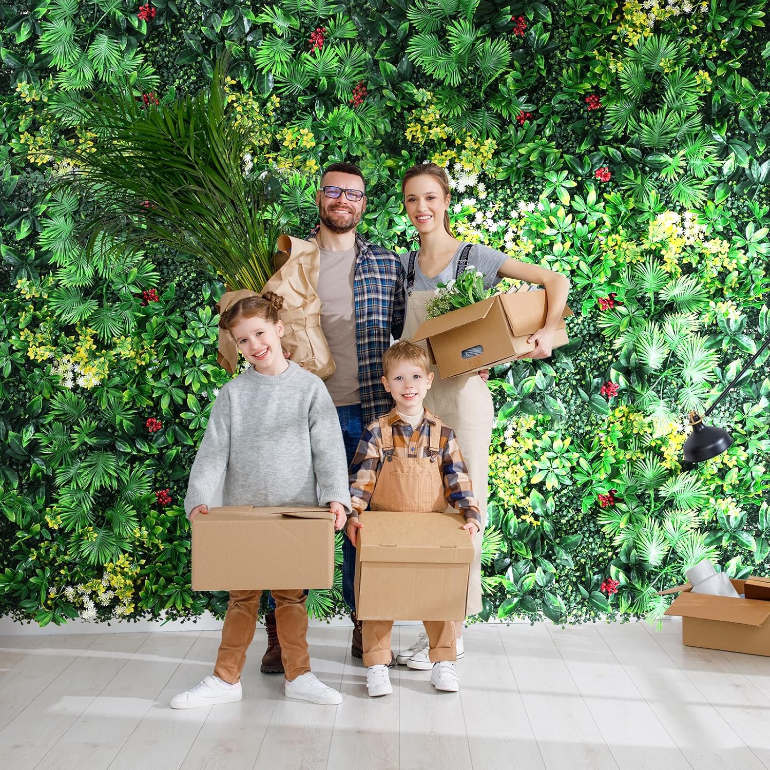 Artificial Grass Wall Panels, 12 Pack 20"x20" UV-Anti Greenery Boxwood Panels, Privacy Green Wall Decor, Plant Hedge Fence Screen for Indoor Home Wedding Decor and Outdoor Backyard