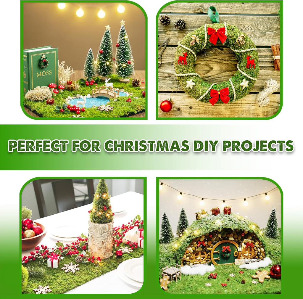 DUSPRO 71"x11" Sheet Moss Roll, Peel and Stick Moss Sheets for Crafts, Moss Sheets for Planters, Moss for Plants Indoor, Adhesive Moss Sheets for Fairy Garden, Sticky Moss for Table Decor