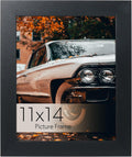 wallsthatspeak Elements 11x14 Picture Frame, Wall Hanging Black Frame Displays Vertically or Horizontally with Attached Hardware, Includes High Clarity Glass